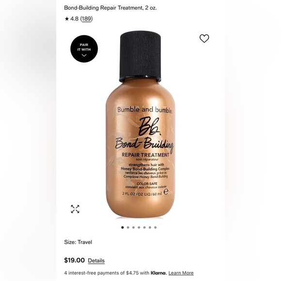 NEW Bumble and bumble Hair Treatment Travel Set $29+ value - Picture 3 of 4